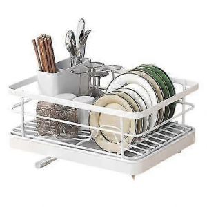 Egouttoir A Vaisselle Grande Capacite Avec Vidage Automatique Et Design Antiderapant - Stable, Peu Encombrant, Installation Facile - Neuf