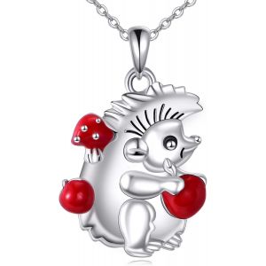 Collier Hérisson En Argent Sterling 925 - Bijou Animal Mignon - Pendentif Hérisson - Collier Pour Femme,Pas De Gemme - Neuf
