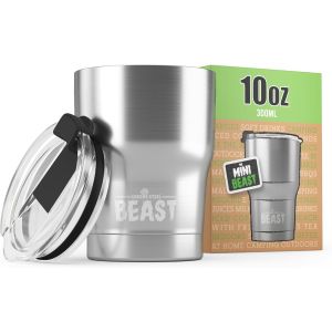 Beast Tasse Thermique De Voyage &iquest; 300 Ml I Arc-En-Ciel I Double Paroi Inox Caf&eacute; Isol&eacute; I Avec 2 Pailles S Et Brosse &Agrave; Dents De Nettoyage I Id&eacute;al Pour Caf&eacute; Froid Ou - Neuf