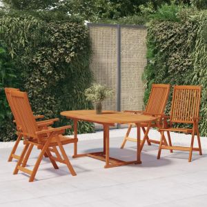 Prolenta Premium - Ensemble &Agrave; Manger De Jardin 5 Pcs Bois D'eucalyptus Massif - Neuf