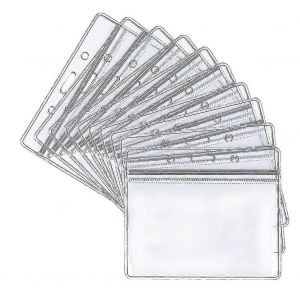 Porte-Cartes En Plastique 50pcs, Étiquette De Nom Imperméable Horizontale Transparente-Qh - Neuf