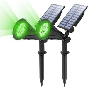 Deux Spots Solaires Led, Abs, Green 2.00 Wattsw - Neuf