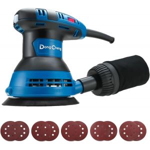 VornixorSarlshopDongCheng Ponceuse excentrique 300 W, 125 mm, 6 vitesses, 4000-12000 tr/min avec d&eacute;poussi&eacute;reur et 10 types de papier de verre, Ponceuse orbitale al&eacute;atoire, id&eacute;ale pour les travaux de - Neuf