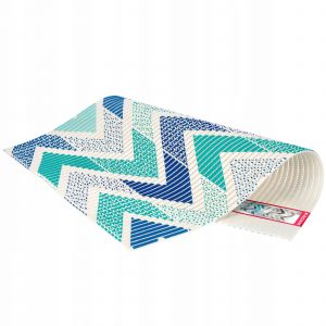 KADAX Tapis de salle de bain antid&eacute;rapant 65 x 46 cm, bleu - Neuf