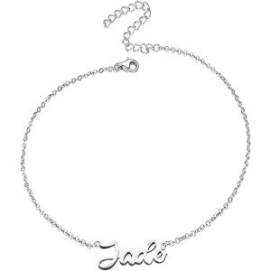 Eryi-Bracelet Pour Femme Avec Prénom En Acier Inoxydable - Pendentif Prénom Personnalisé Argenté Pour Femme - Cadeaux Personnalisés Pour Femme, Mère, Fille, Meilleure Amie - Neuf