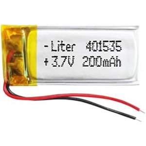 Batterie 401535 LiPo 3.7V 200mAh 0.74Wh 1S 5C Liter Energy Battery pour l'électronique Rechargeable Téléphone Portable Smartwatch GPS-Ne Convient Pas à la Radiocommande 37x15x4mm (200mAh|401535) - Neuf