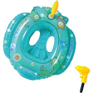 Bouée Gonflable Dinosaure Pour Enfants Avec Pistolet À Eau Intégré,Pvc Extra Épais (0,25 Mm),Pour S'amuser À La Piscine Et À La Plage - Neuf