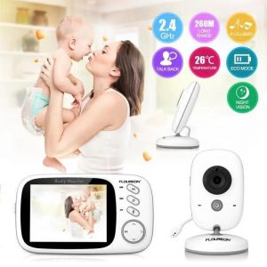 Floureon &Eacute;coute-B&eacute;b&eacute; Num&eacute;rique 3.2 Sans Fil 2.4 Ghz Lcd S&eacute;curit&eacute; Cam&eacute;ra Vision Nocturne Eu - Neuf