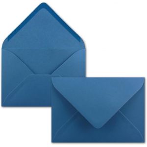 TIANYI-FarbenFroh® Lot de mini enveloppes à rabat en dentelle DIN C7 Lot de 50 18 - Bleu royal. - Neuf