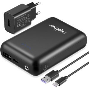 CMWX-Rapthor 5500 mAh 7,4 V 3 A Batterie pour Gilet chauffé, Vestes, Sweats à Capuche/Phone, Double Sortie, Batterie Rechargeable avec câble de Charge et Chargeur Rapide pour iPhone Android Smart Pho - Neuf