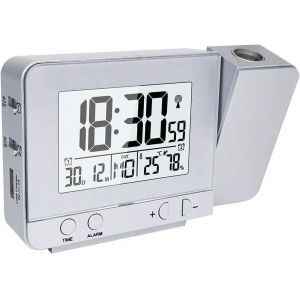R&eacute;veil &Agrave; Projecteur Digital Led - &Eacute;cran Usb, Temp&eacute;rature, Calendrier, Alarme, Minuterie - Neuf