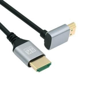 Câble HDMI 2.1 type A mâle vers mâle 8K 4K HDTV 90 degrés coudé 0,5 m - Neuf