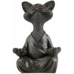 Méditation Statue Chat Et Chien Statue Figure Décorative Jardin Figure Décorative Chien Yoga Grenouille Figure Décorative Lapin Figure Résine Pendule Décoratif - Neuf