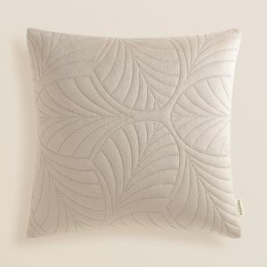 Slep-Housse De Coussin Feel 45 X 45 Cm Taie D'oreiller Pour Coussins Canapé Avec Fermeture Éclair Invisible Velours Beige, 1 Pièce - Neuf