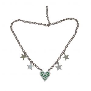 Mode Coeur Pendentif Collier Femmes Egirl Bijoux Goth Accessoire Doux Cool - Neuf