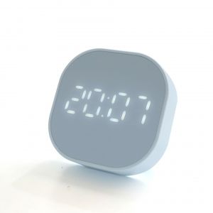 Horloge Murale De Douche Avec Affichage De La Température Et Ventouse, Écran Tactile, Minuterie De Cuisine Et De Salle De Bain, Bleu - Neuf