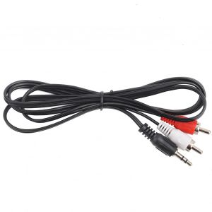 Adaptateur Audio Stereo 3,5 Mm Male Vers 2 Rca Femelles - Neuf