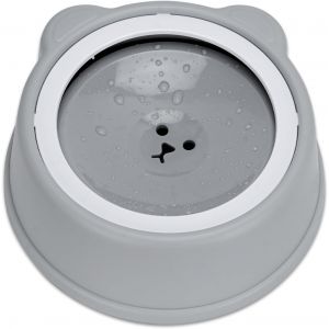 Kalanka-Gamelle D'eau Anti-Déversement Pour Chien, Sans Éclaboussures, Sans Déversement, Anti-Étouffement, Bol D'eau Pour Chien, Chat, Chiot, Chaton, Grande Capacité De 1 L (Gris) - Neuf