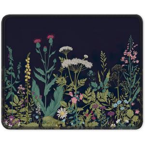 DDA-Tapis de Souris Gaming Tapis Souris avec Bord Cousu et Base en Caoutchouc Antidérapante, Surface Spéciale Texturée Résistant à Usure, 260 x 210mm Epaisseur 3mm,Fleur Sauvage - Neuf