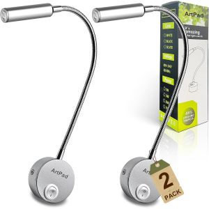 Lot De 2 Liseuse Murale-3w,Bras Flexible À 360° Liseuse Led Tete De Lit,Lumière Blanche Chaude-Parfaite Lampe Murale Pour Chambre À Coucher Et Salon - Neuf