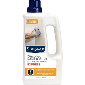 Décolleur express papier peint et toile de verre - Supprime les résidus de colle - Action rapide en 5min - Jusqu'à 300m² - Fabriqué en France - 1L - Neuf