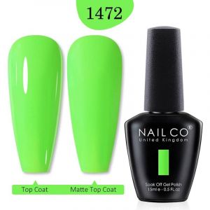 Nailco Vernis À Ongles Gel 15ml Rouge Rose Couleur Gel Vernis À Tremper Longue Durée Uv Vernis Gel Nu Lakiery Hybrydowe Laque Vernis.1473. - Neuf