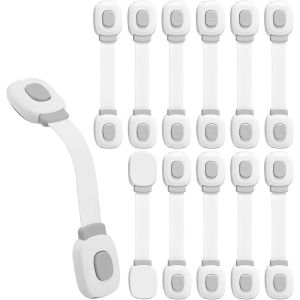 Sécurité De Bébé De Serrure De Porte De 12 Pièces, Serrure De Tiroir Placard Loquets Et D'un Réfrigérateur De Sécurité Pour Enfant Armoire Bébé De Protection De La Maison - Neuf