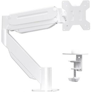 Bras De Moniteur Ultra Large, Support Ecran Pc Moniteur Robuste Pour &Eacute;crans Ultra Larges Jusqu'&Agrave; 43 Pouces Et 13 Kg, Hauteur Pneumatique, Pince En C Et ?illet,Blanc Md71Mw - Neuf