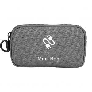 Sac de rangement multifonction etanche pour l'exterieur, pochette pour cable USB, chargeur de telephone, gris - Neuf