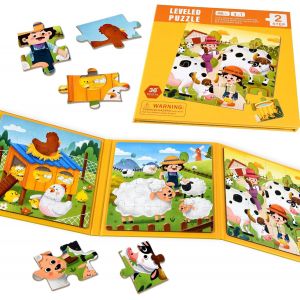 Kal-Puzzles Magn&eacute;tiques Pour Tout-Petits, Jouets &Eacute;ducatifs De Voyage, Activit&eacute;s En Voiture Et Avion, 48 U200bU200bpi&egrave;ces Puzzles Magn&eacute;tiques D'apprentissage, Cadeaux D'anniversaire Pour Enfants - Neuf