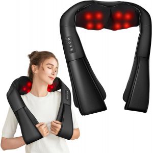 Masseur Dos Et Cervicales, Masseur Cervical Thermique 3d, Massage Pour Le Dos Pour Soulager Les Douleurs Musculaires, Cuir Pu, Cadeaux Pour Femmes Et Hommes - Neuf