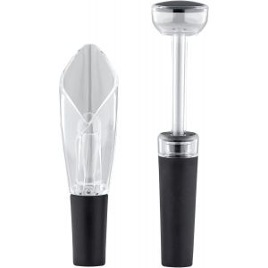 Checarzhn--No1-Hawgkit02 Jeu D'accessoires Pour Le Vin - Avec Aérateur De Vin - Bouchon À Vide - Et Bec Verseur Anti-Gouttes - Stop Gouttes - Décanteur De Vin - Qualité Supérieure - Ensemble Cadeau - Neuf