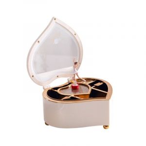 Boîte à bijoux musicale tournante pour fille sur le thème du ballet (blanche) - Neuf