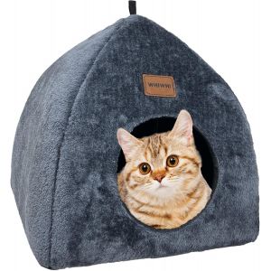 Maisons Et Niche Pour Chat D`Int&eacute;rieur Avec Coussin En Peluche Panier Chat Abri Chaud Lit Pour Chat Chien 33x33x35cm - Neuf