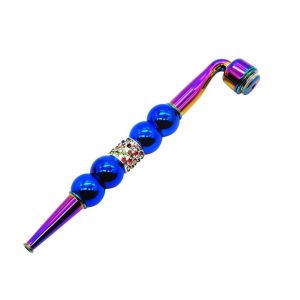 Pipe a fumer portable en metal, style nouveau, pour tabac, cigarette, cigare (bleu) - Neuf