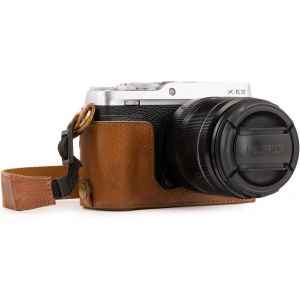 CHECARZHN--NO1-Mg1343 Etui Avec Bandoulière/Accès Batterie En Cuir Pour Appareil Photo X-E3 Marron - Neuf