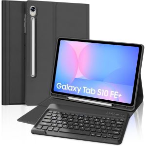 Clavier Pour Samsung Galaxy Tab S10 Fe Plus/S10 Fe+ 13.1 Pouce, &Eacute;tui Avec Clavier Pour Galaxy Tab S10 Fe Plus, Azerty Fran&ccedil;ais Clavier Magn&eacute;tique Bluetooth Sans Fil Pour Samsung S10 Fe+, Noir - Neuf