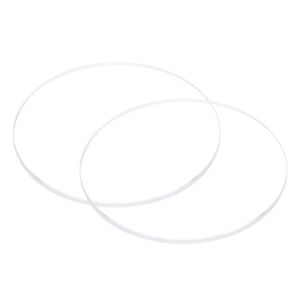 Kal-2pcs Verre De Montre En Cristal Transparent 39mm De Diamètre, 2mm D'épaisseur, Rond, Plat, En Verre Minéral À Haute Transmittance, Pièce De Rechange Pour Réparateur De Montres - Neuf