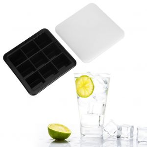 Hjlian Moule A Glacons En Silicone A 9 Grilles, Pour Pudding, Chocolat Et Bonbons, Avec Couvercle - Neuf