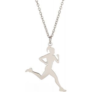 Kal-Collier À Breloques De Gymnastique Pour Femme En Acier Inoxydable Élégant Avec Pendentif En Forme De Gymnaste - Neuf
