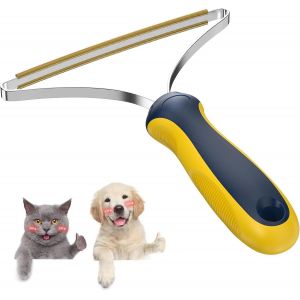 ChenQuanSarl-Rasoir Anti Bouloche, [Manche En Caoutchouc & Dent Douce] Anti Poil, Rouleaux Portables Pour Enlever Les Poils D'Animaux, Rasoir Bouloche De Tapis Manuelle Et Compacte - Neuf