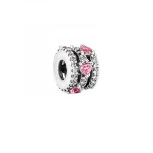 (C?ur Rose) Ouverture 4,5 Mm, Breloque En Verre De Murano Mat, Perles En Argent Sterling 925 Pour Bracelets, Bijoux D'anniversaire D'halloween Pour Femmes Et Filles - Neuf