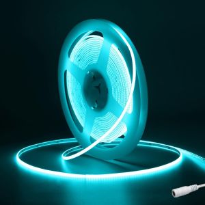 DC12V Ruban LED COB glace bleue,5m 480LED/m Bande Lumineuse LED,CRI90+ 2.7mm LED Strip Rubans à LED COB pour la décoration de la salle FPV de voiture(seule bande led) - Neuf