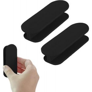 YUJTG-Poignée de Meuble Autocollante, Poignée De Porte Extérieure, 2 Pièces Poignet De Porte Autocollante, Poignet Ventouse Baie Vitrée, Poignées De Porte, Poignet De Porte Exterieur, Noir - Neuf
