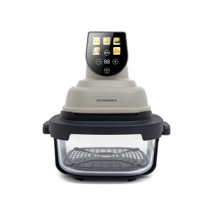 Schneider - Crispi - Or - Beige - Friteuse &agrave; Air Panoramique - 1500w - 2 Bacs Verre - Neuf