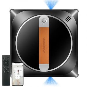 Liectroux YW910 Robot nettoyeur de vitres, double pulv&eacute;risation d'eau, aspiration sous vide 3000 Pa, capteur laser, application et t&eacute;l&eacute;commande, fonction m&eacute;moire - Neuf