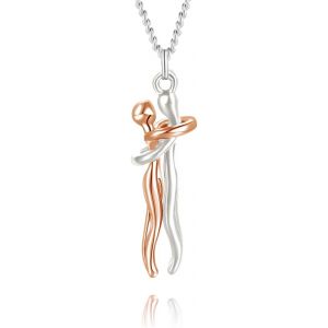 Collier Pour Couple (Or Rose), Pendentif Pour Amoureux, Chaîne En Argent, Collier De Déclaration De Personnalité, Collier Pendentif Amoureux Pour Couple, Cadeau De Saint-Valentin - Neuf
