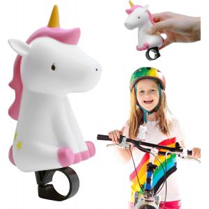 KAL-Klaxon De Vélo Amusant Pour Enfant - Motif Licorne - Sonnette De Vélo - Sonnette De Vélo - Sonnette De Vélo - Pour Anniversaire D'Enfant - Accessoire De Scooter - Neuf