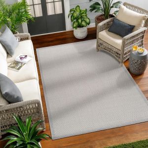 Tianyi-Pozanti Tapis Exterieur Terrasse Balcon, Véranda, Patio - Géométrique Scandinave, Boheme Chic Et Oriental - Tapis Jardin Extérieur, Intérieur Moderne Grande Taille 160x213 Cm - Gris, Ivoire - Neuf
