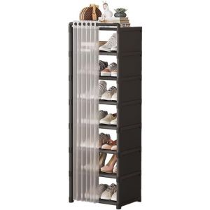 Ulteronixshop-tag&egrave;res &agrave; Chaussures &agrave; 8 Niveaux, Rangement Chaussure, Porte-Chaussures, R&eacute;sistant &agrave; la poussi&egrave;re, 42x30x124 cm, pour entr&eacute;e,Chambre,Salon -Noir - Neuf